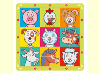Bild für Bino Kinder Puzzle aus Holz - Motiv Tierköpfe